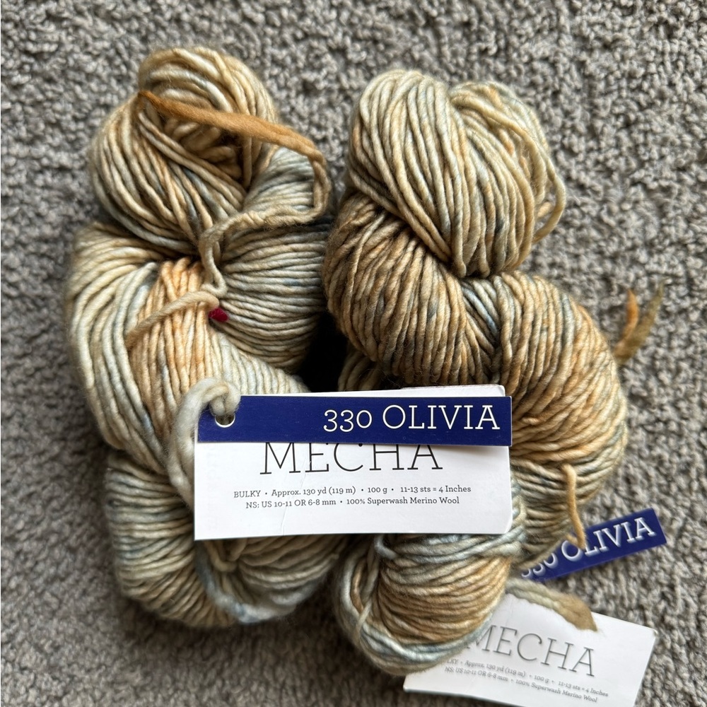 Malabrigo Mecha 330 Olivia Superwash Merino Wool Yarn (2 skeins)